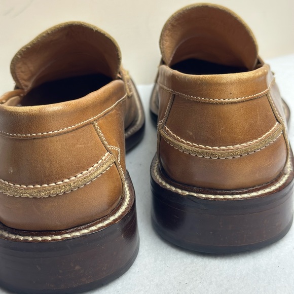 Vintage 90s ALDO  men’s brown tan beige loafers slip-on shoes size 43 10 - Picture 5 of 6